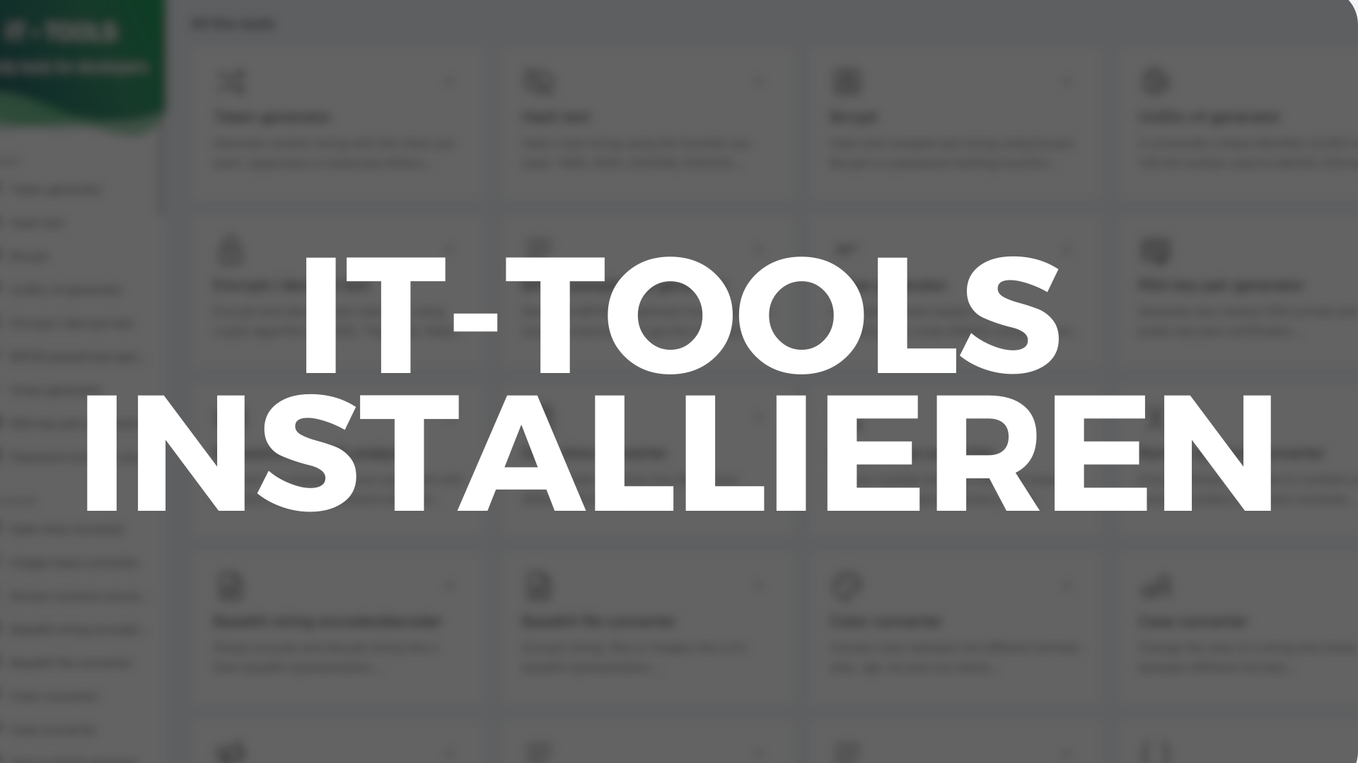 IT-Tools mit Docker-Compose installieren