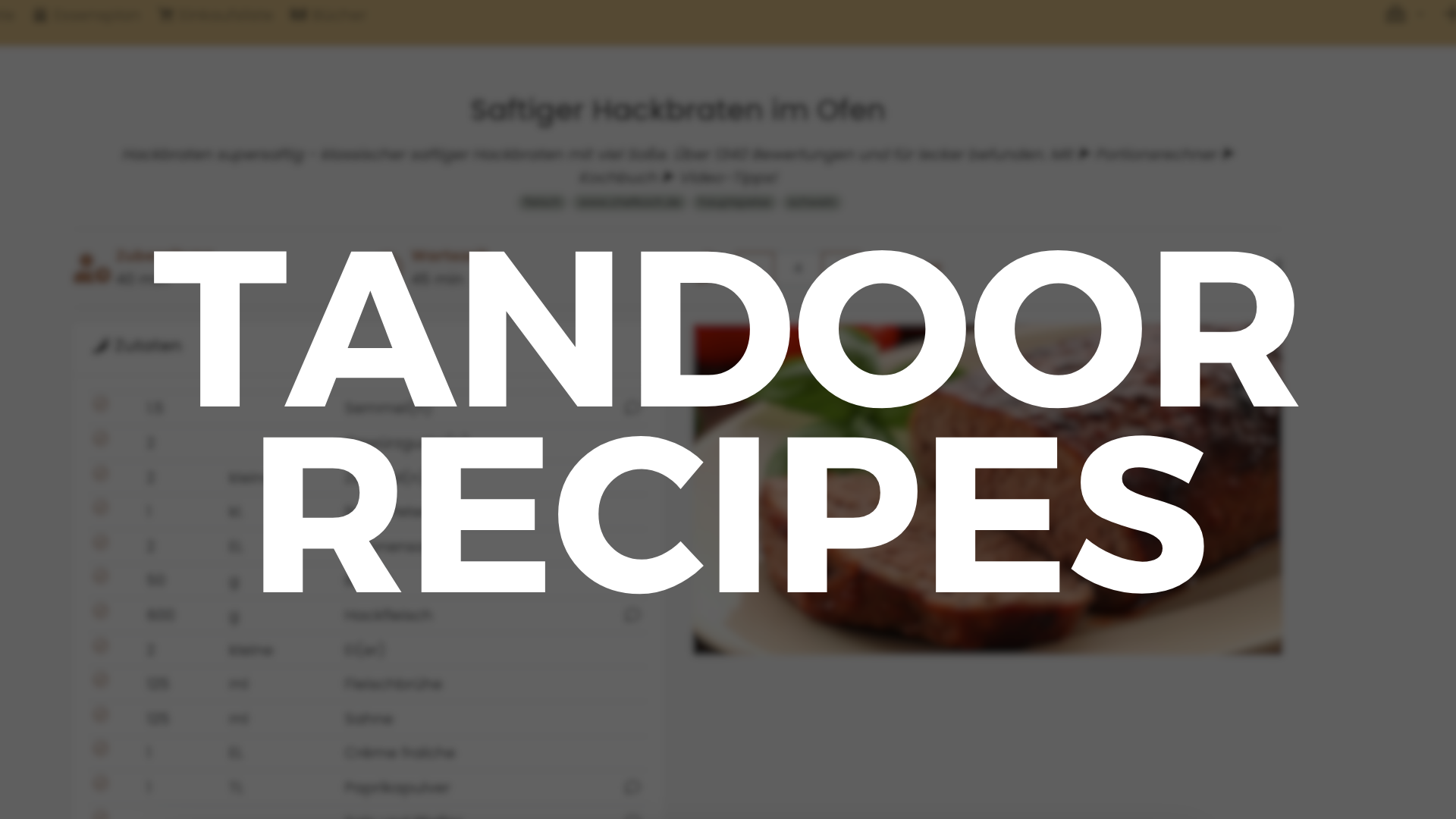 Tandoor Recipes - Der selbstgehostete Rezeptmanager