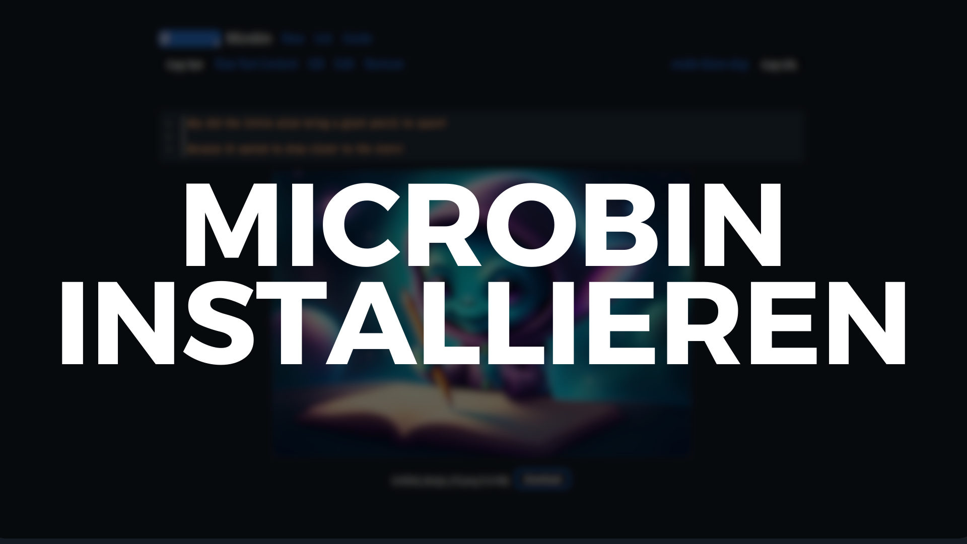 MicroBin mit Docker-Compose installieren